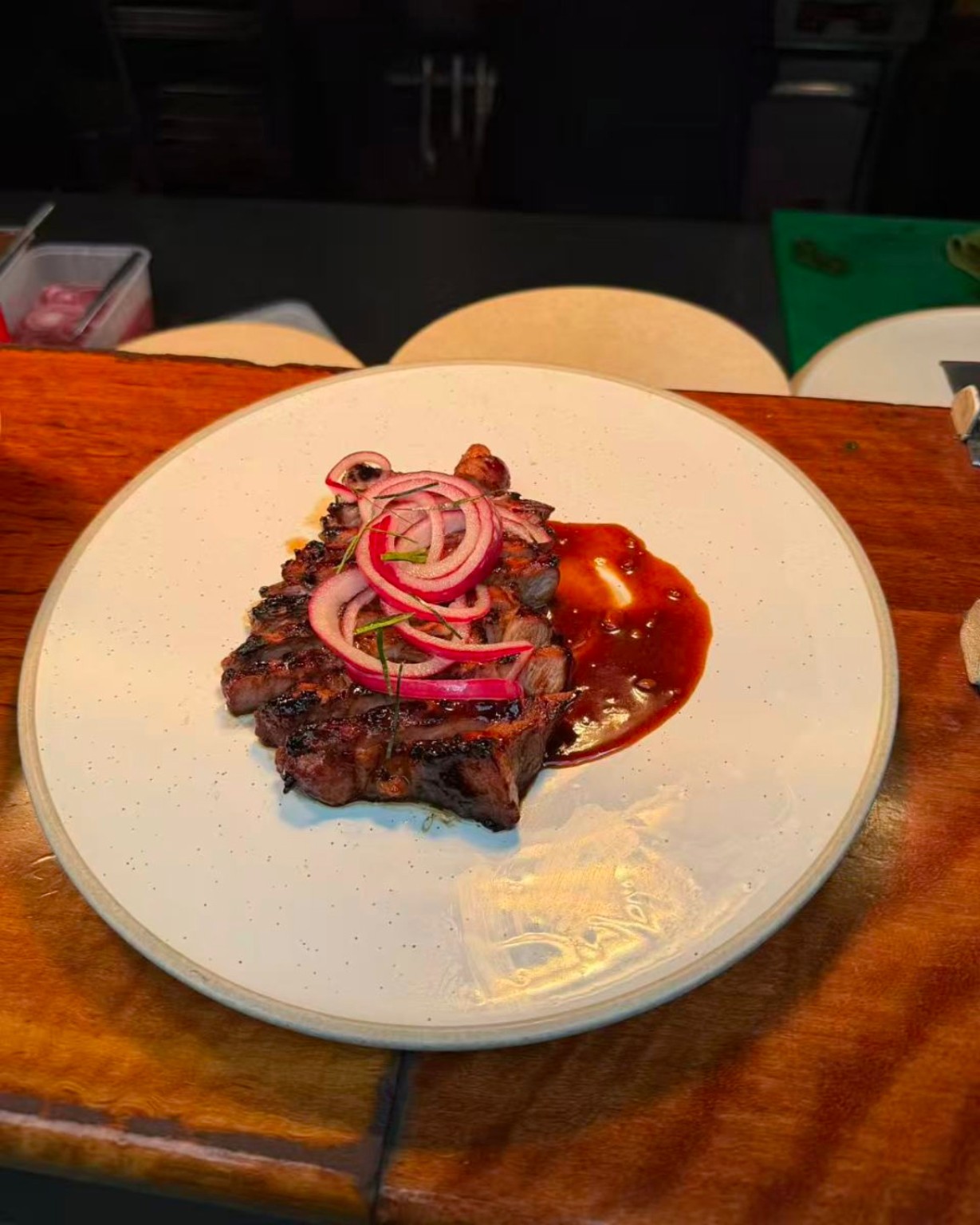 HC317 wood oven char siu pork neck